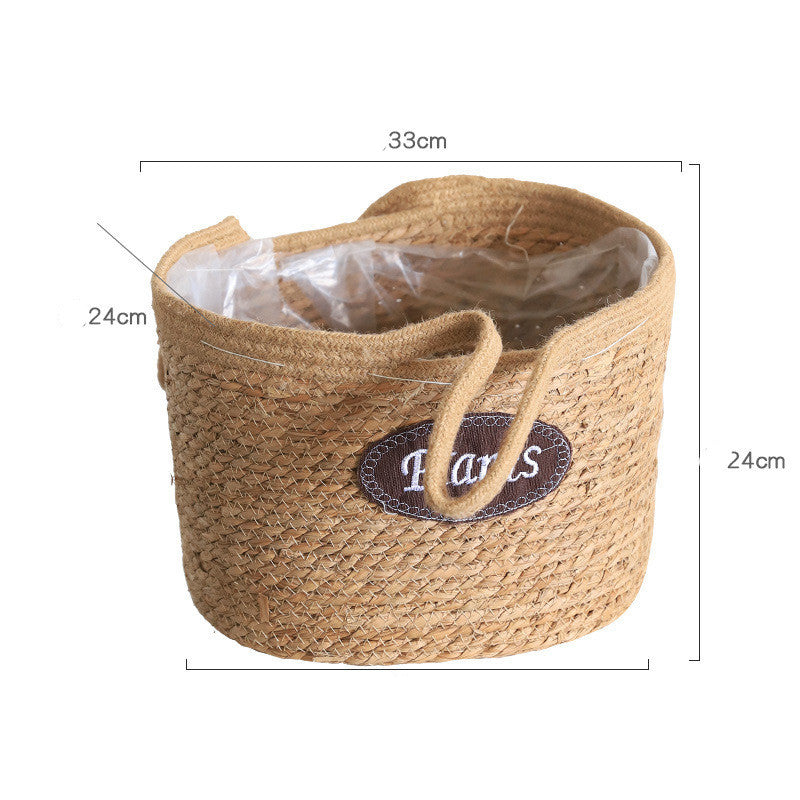 Handmade rattan flower basket