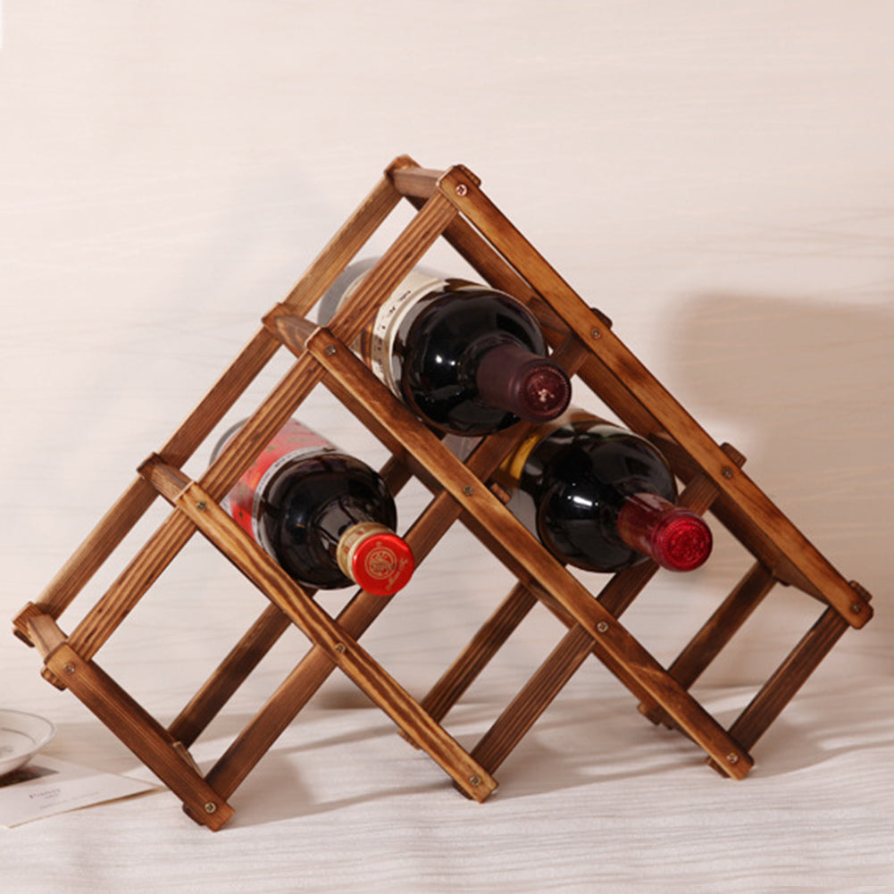 1PC Wood Wine Holder High Quality Solid Folding Racks