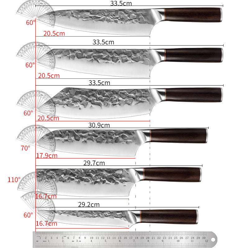 Hand Forged Color Wood Handle Kitchen Knife