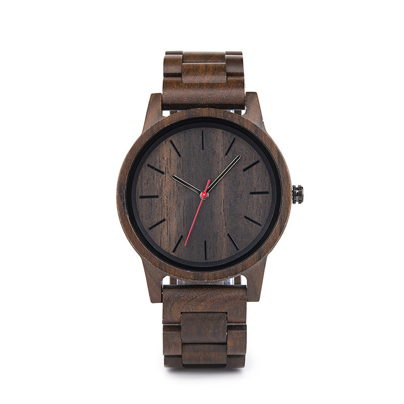 Wood quartz watch