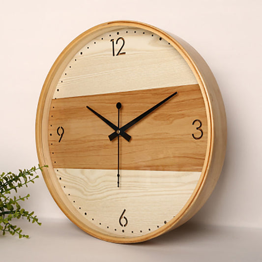 Modern minimalist solid wood wall clock