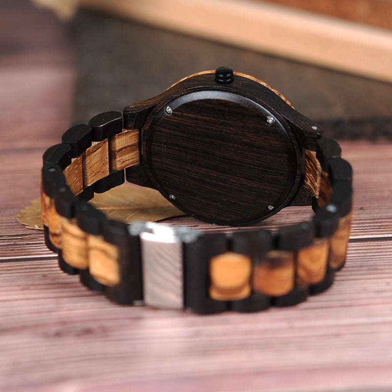 All-wood quartz watch