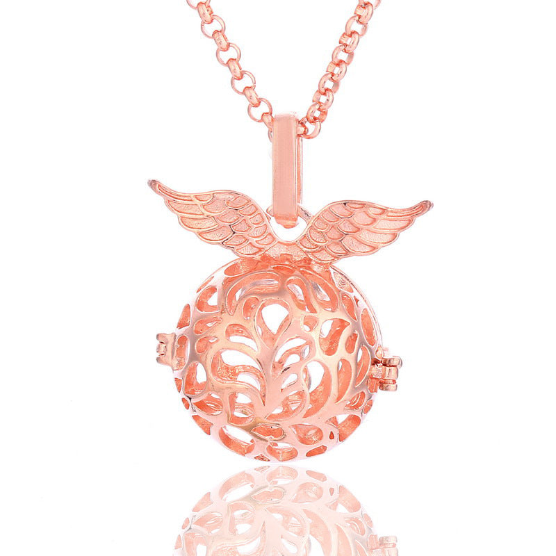 Rose Angel Wings Aromatherapy Necklace