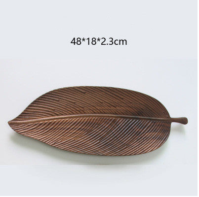 Original Handmade Wooden Dim Sum Snack Fruit Leaf Creative Solid Wood Tray