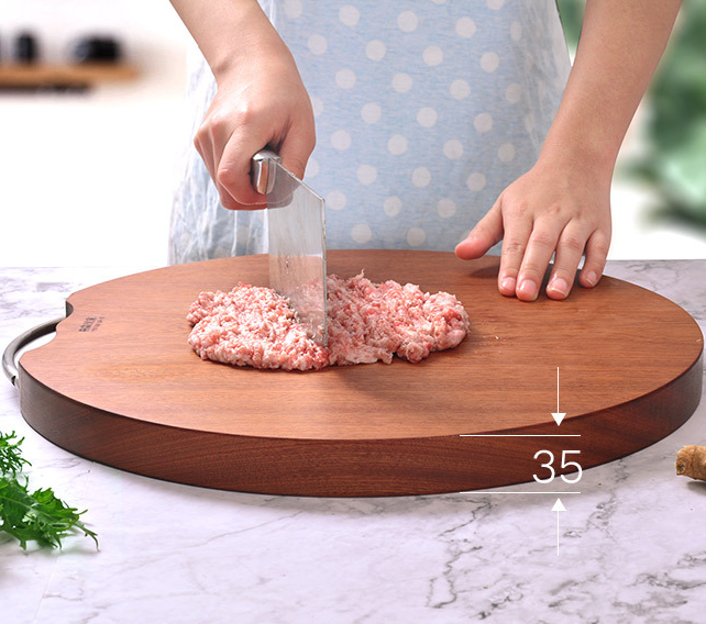 New kitchen double-sided thickening household wood round cutting board