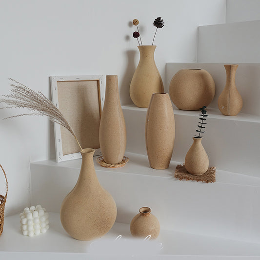 Home Simple Decoration Wooden Vase Ornaments