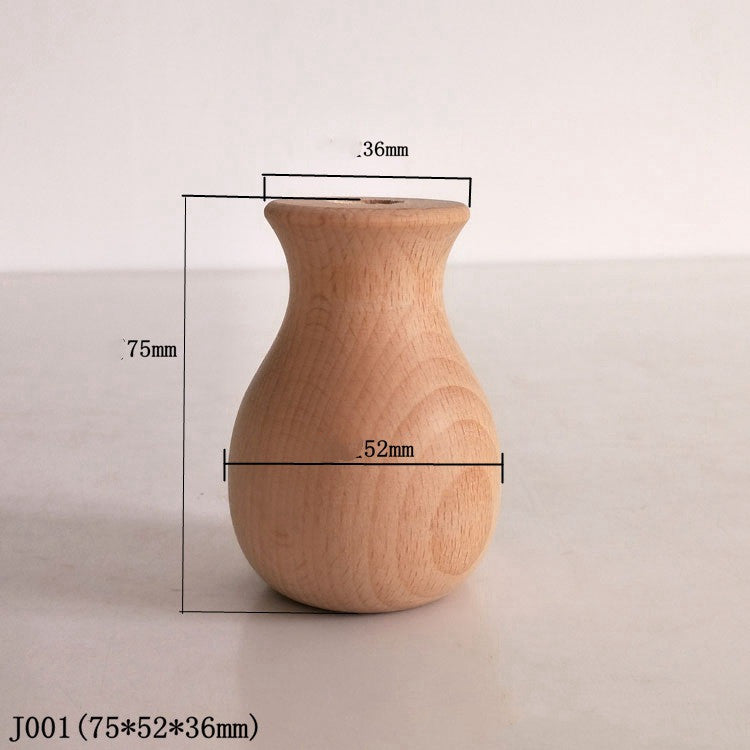 Home Simple Decoration Wooden Vase Office