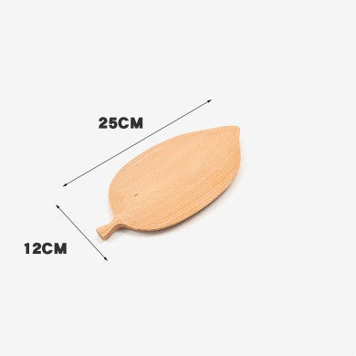 Original Handmade Wooden Dim Sum Snack Fruit Leaf Creative Solid Wood Tray