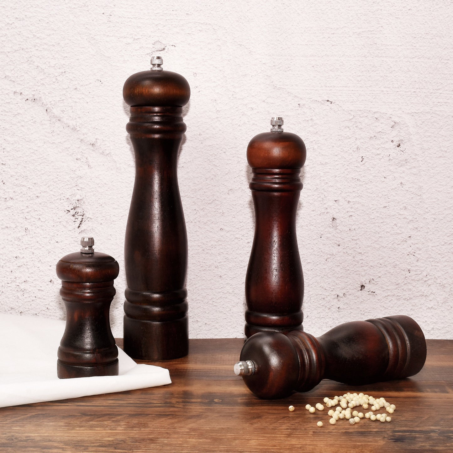 Wooden Pepper Grinder Kitchen Spice Bottle